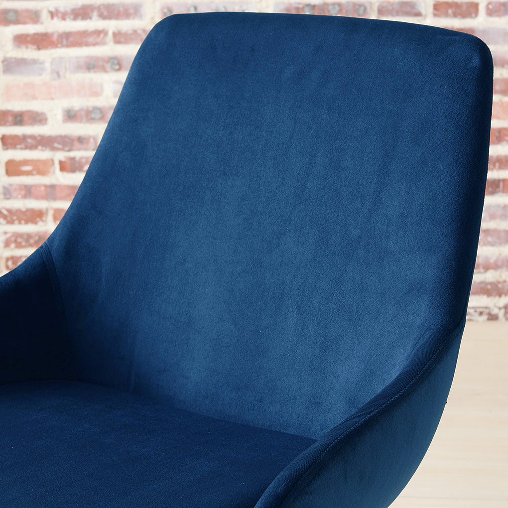 Cassidy | Blue Velvet Dining Chairs Chrome Legs, Set of 2, 202-330BLV