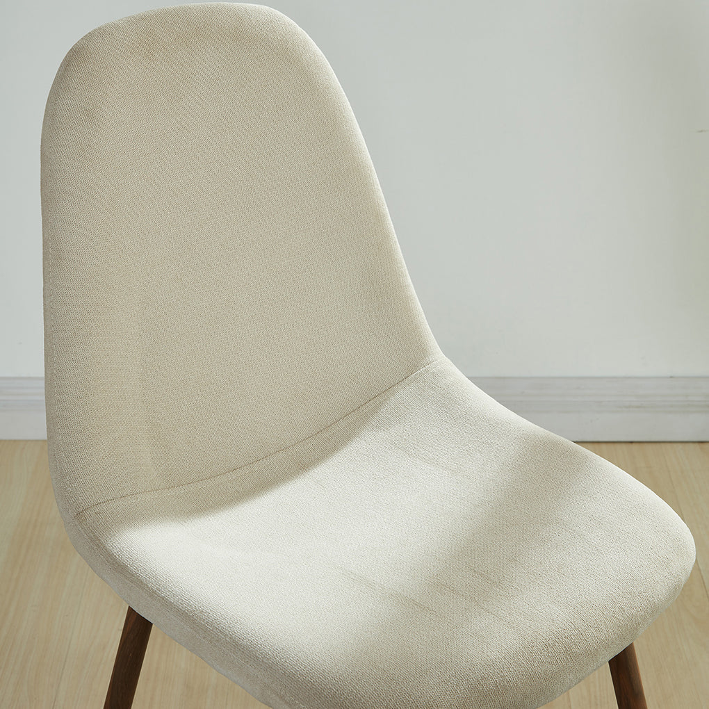 Lyna | Beige Fabric Chairs with Metal Legs, Set of 4, 202-250BG