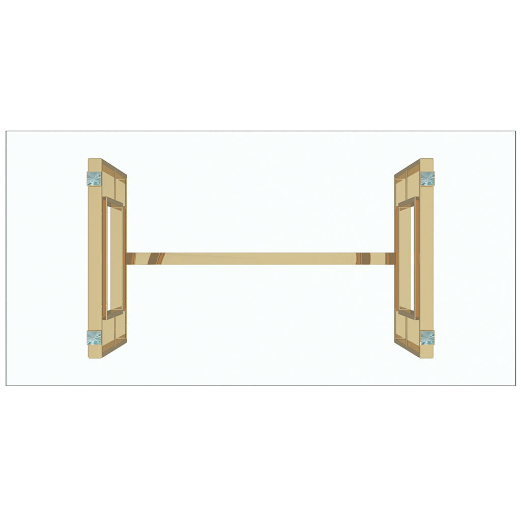 Eros | Glass Gold Dining Table, Modern 4 Seater, 201-482GL