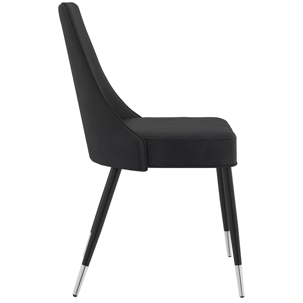 Silvano | Vintage Mid-Century Modern Dining Chairs, Set of 2, Faux Leather, 202-429GY