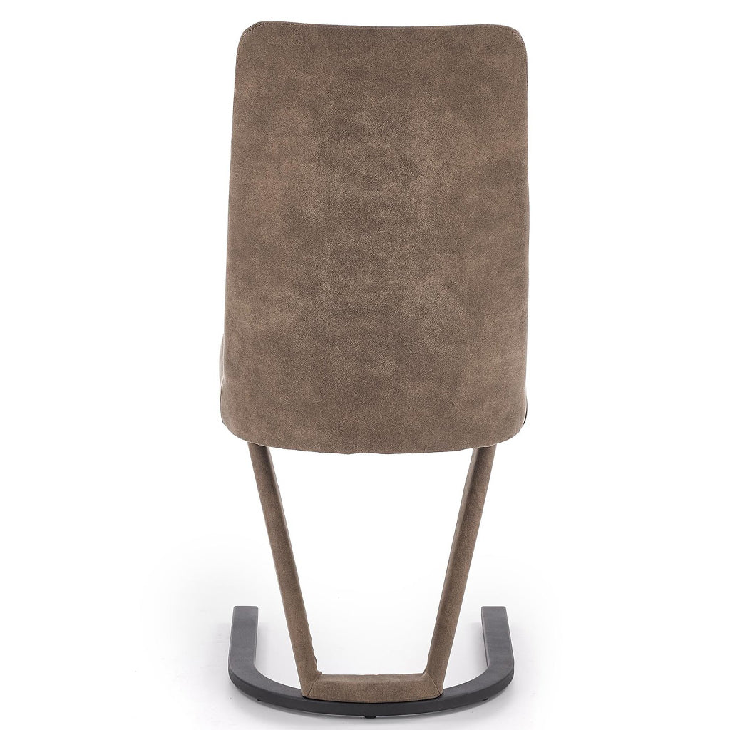 Ina Dining Chairs, Set of 2, Brown, Faux Leather, Powder Coated Steel Legs, HALK-338 Brand: Maxima House, Size: 18.1inW x 24inD x 38.6inH, Weight: 21.4lb, Material: Faux Leather & Powder Coated steel legs, Color: Brown