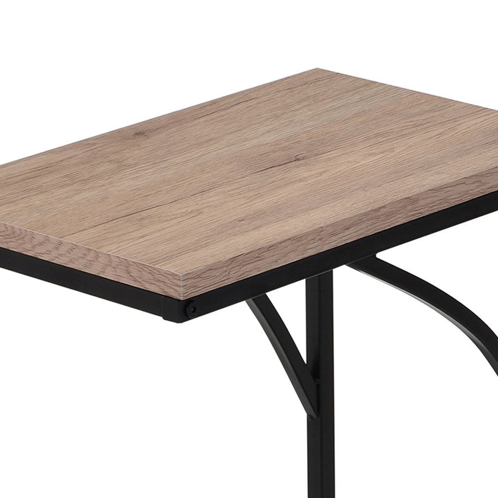 Darcy | Small Corner Table, MDF Top, Metal Base, 501-288NAT