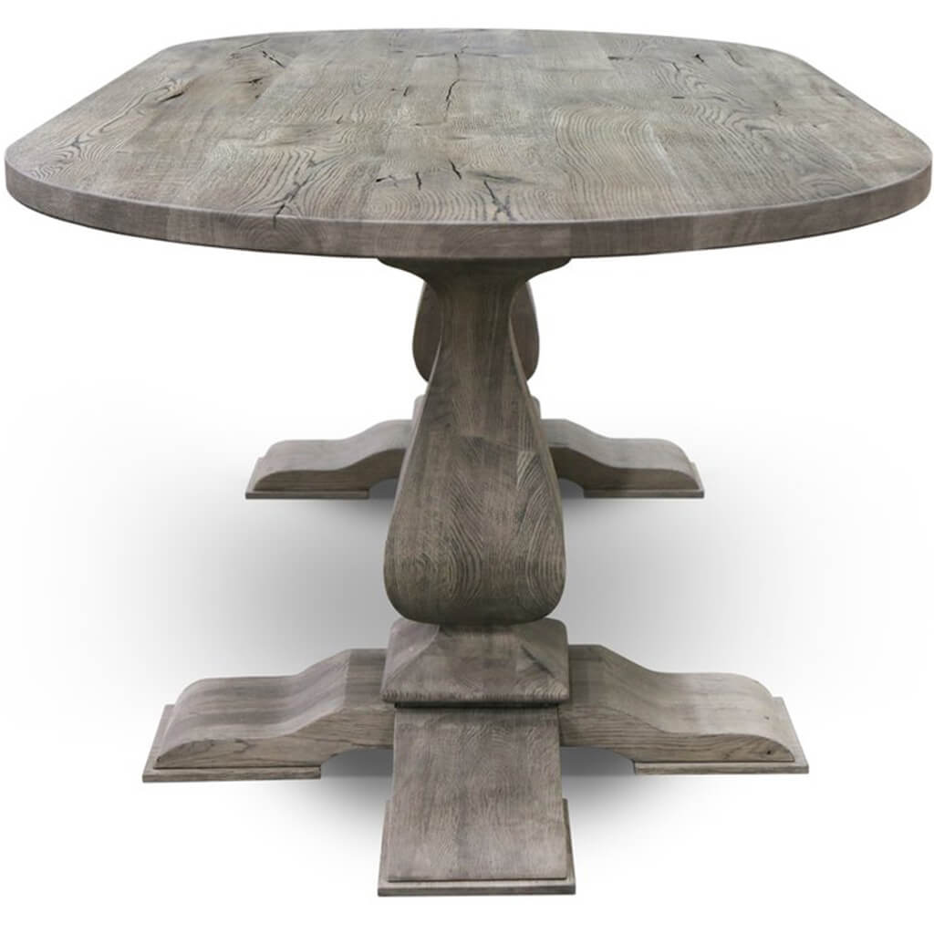 Dindo | Double Pedestal Oval Dining Table, Oak Wood, 8 Seater, SCANDI070