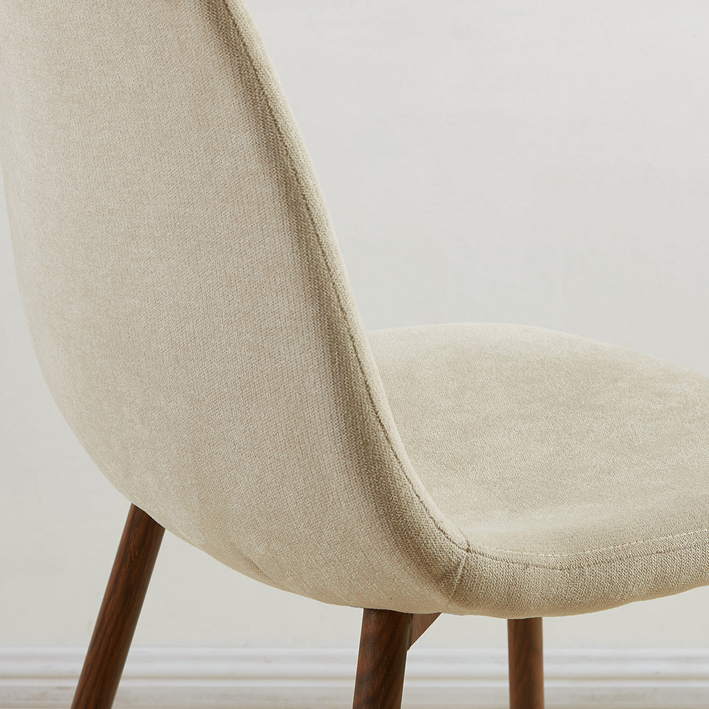 Lyna | Beige Fabric Chairs with Metal Legs, Set of 4, 202-250BG