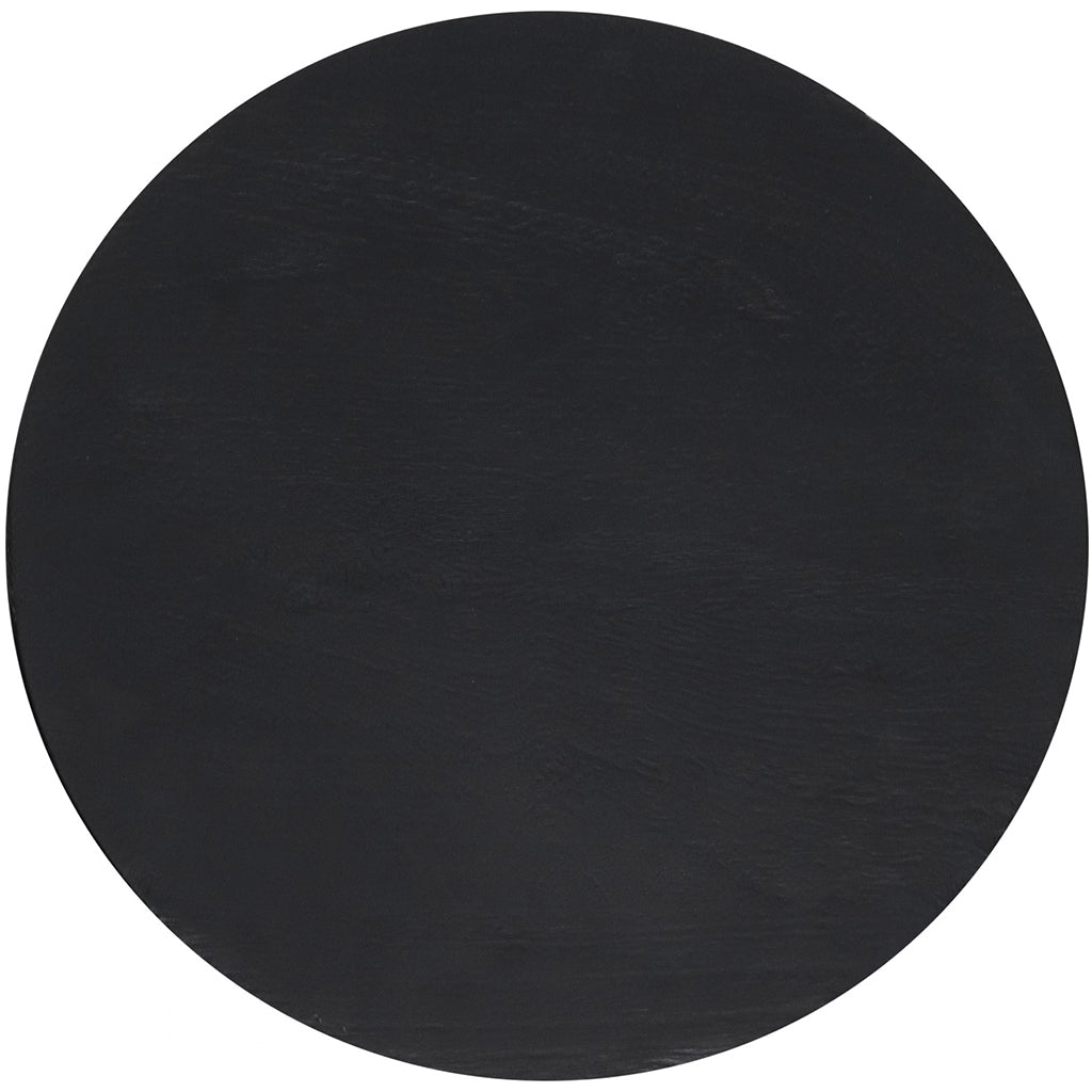 Sage | Black Mango Wood Round End Table, 394597