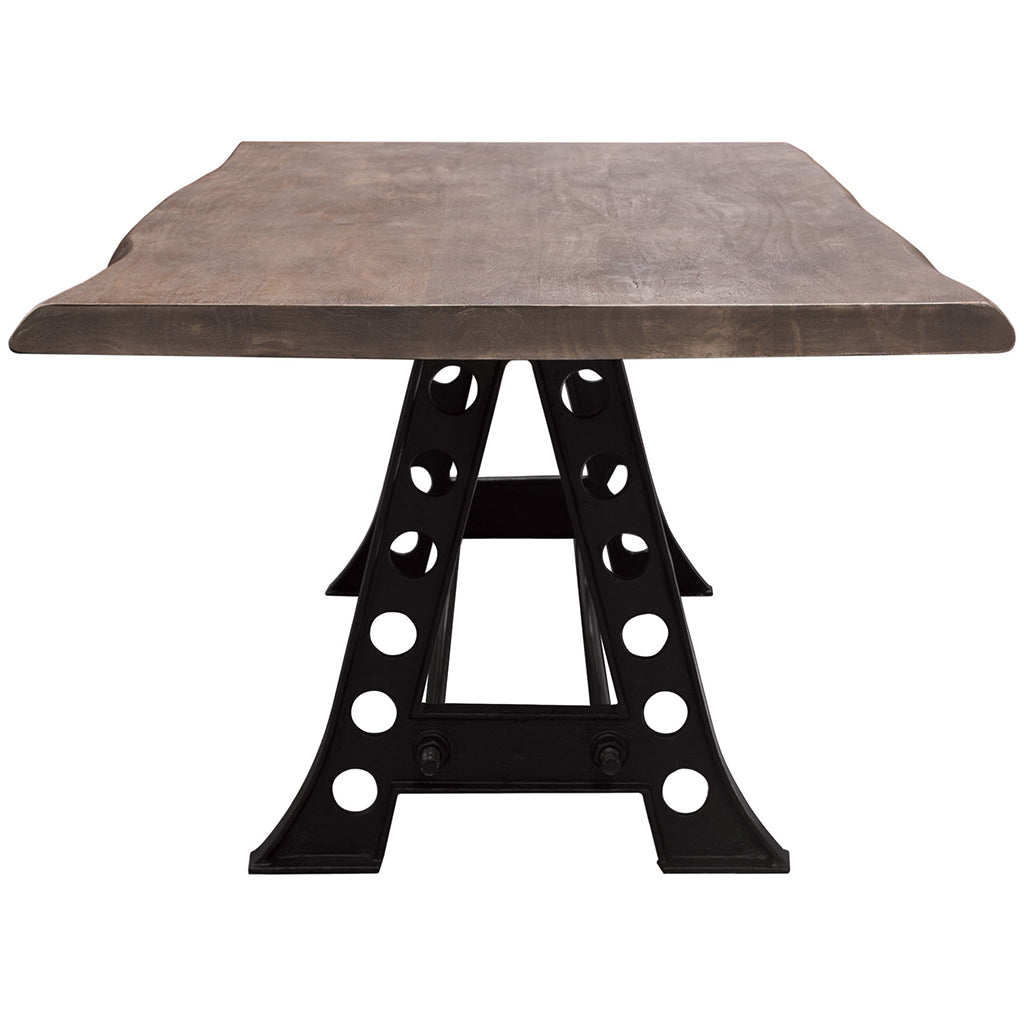 87" x 39" Artesia Dining Table, Live Edge Shape, Acacia Wood, 6 Seater