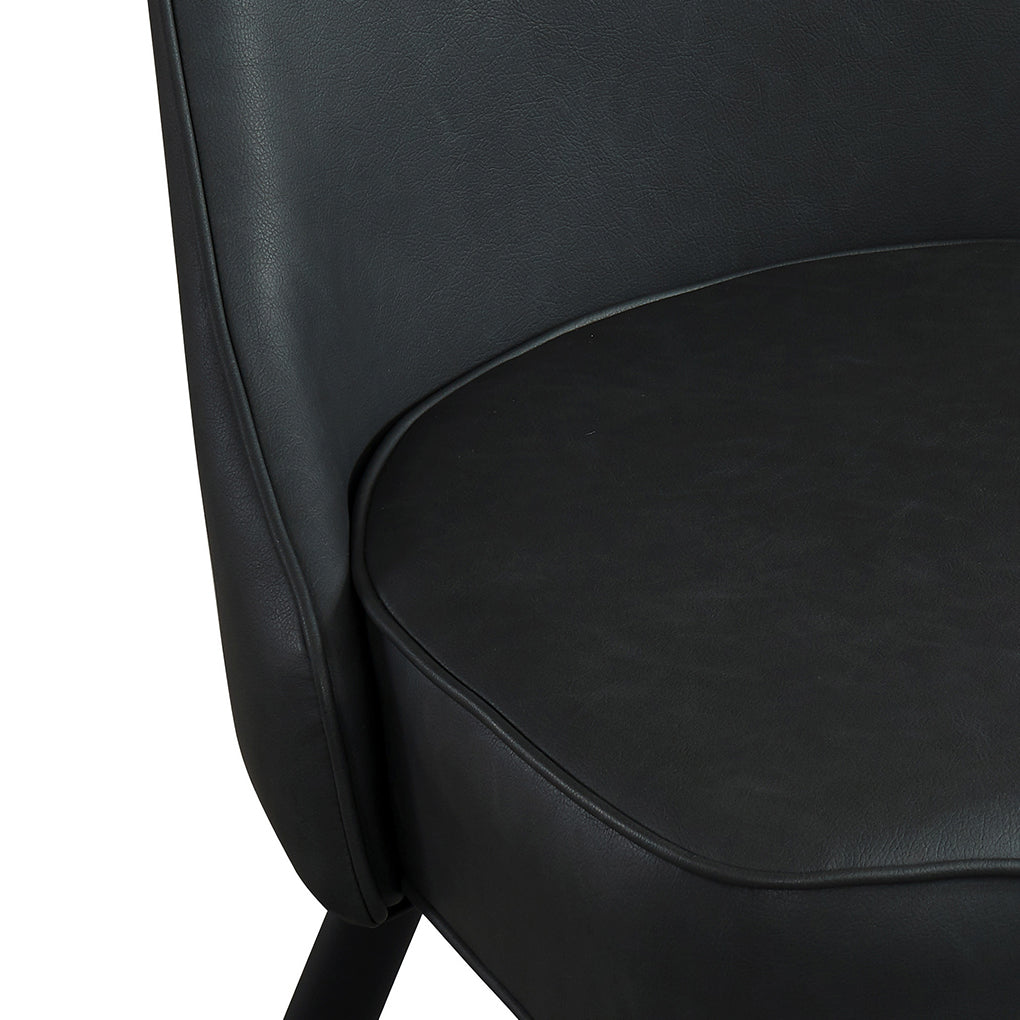 Silvano | Vintage Mid-Century Modern Dining Chairs, Set of 2, Faux Leather, 202-429GY