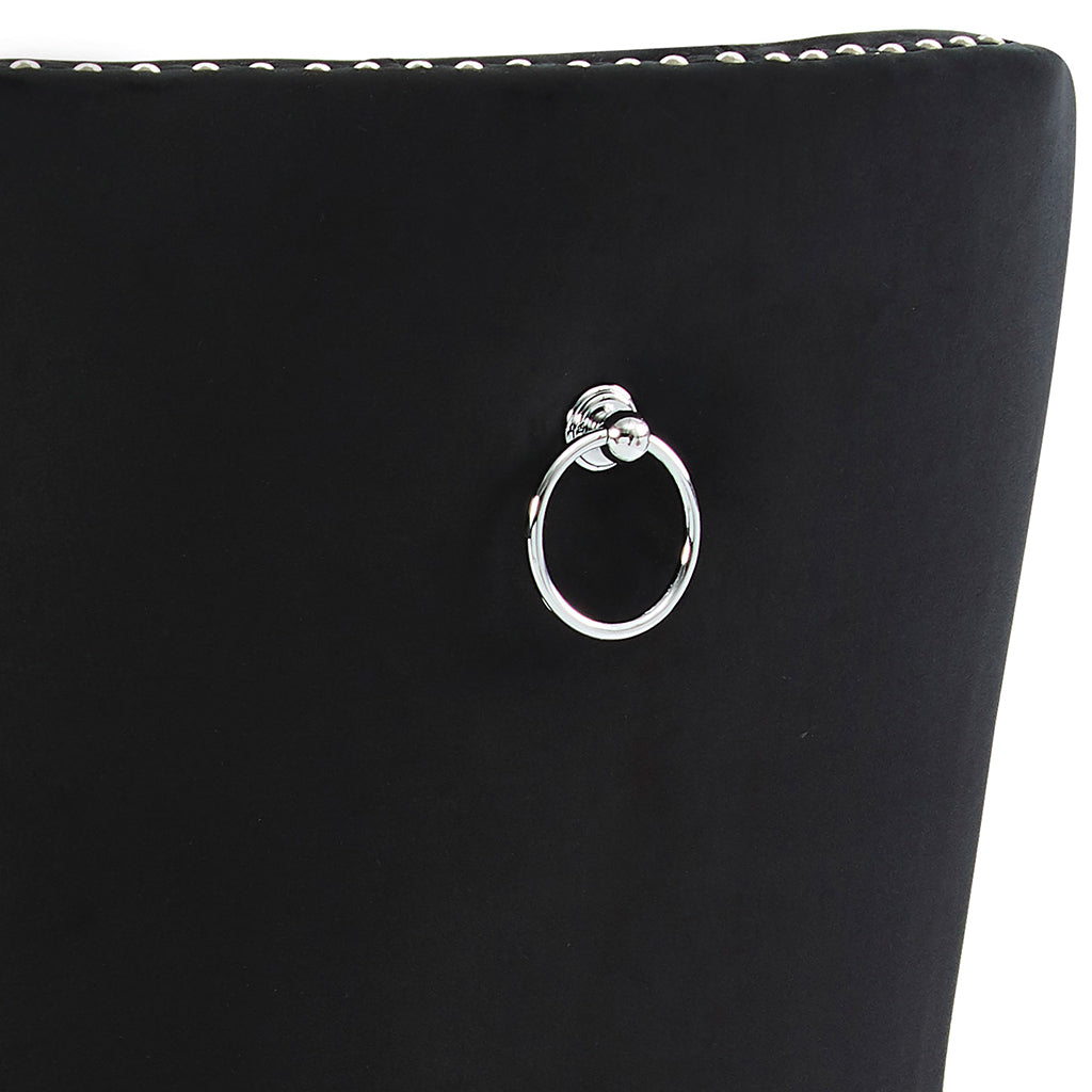 Rizzo | Dining Chairs With Chair Ring and Nail Head Trim Set of 2, 202-080BK