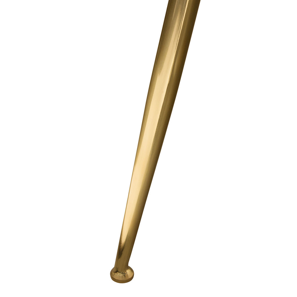 47" x 32" Chance Dining Table, Faux Marble Top, Metal Base, 4 Seater