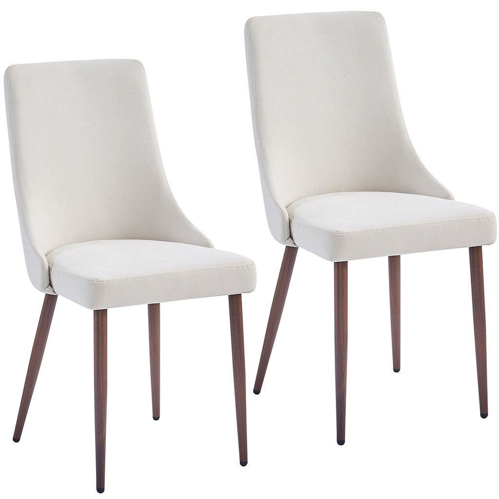 Cora | Beige Trendy Fabric Dining Chairs, Set of 2, 202-182BG