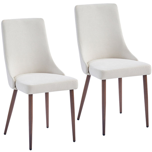 Cora | Beige Trendy Fabric Dining Chairs, Set of 2, 202-182BG