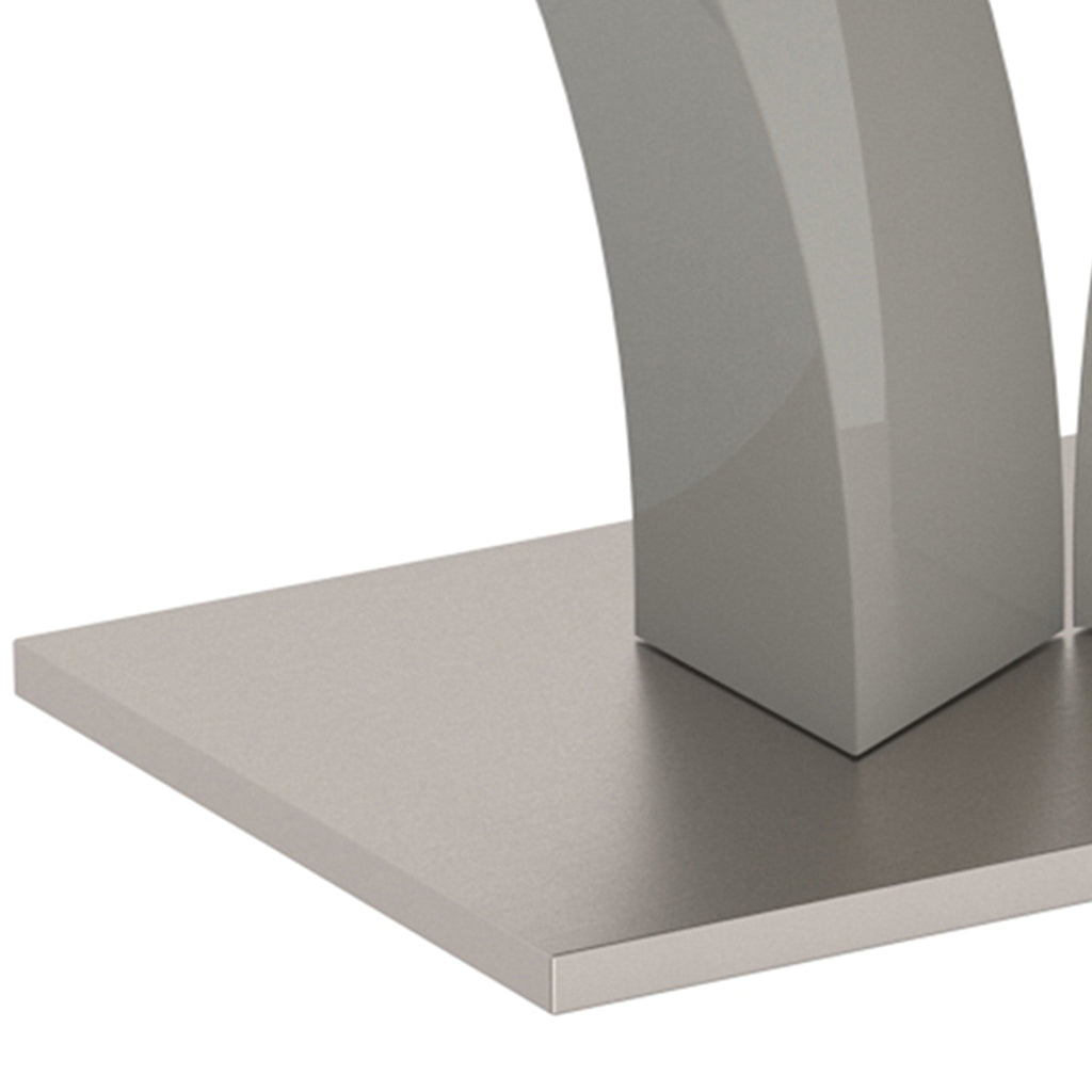 Napoli | Faux Marble Dining Table For 6, MDF & Stainless Steel Base, 201-545GY