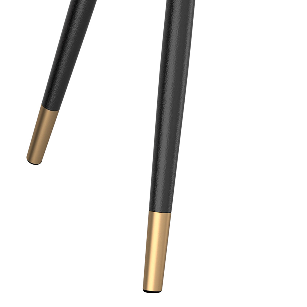 Emery | MCM Dining Table White, MDF Top, Metal Legs, 6 Seater, 201-294REC-WT