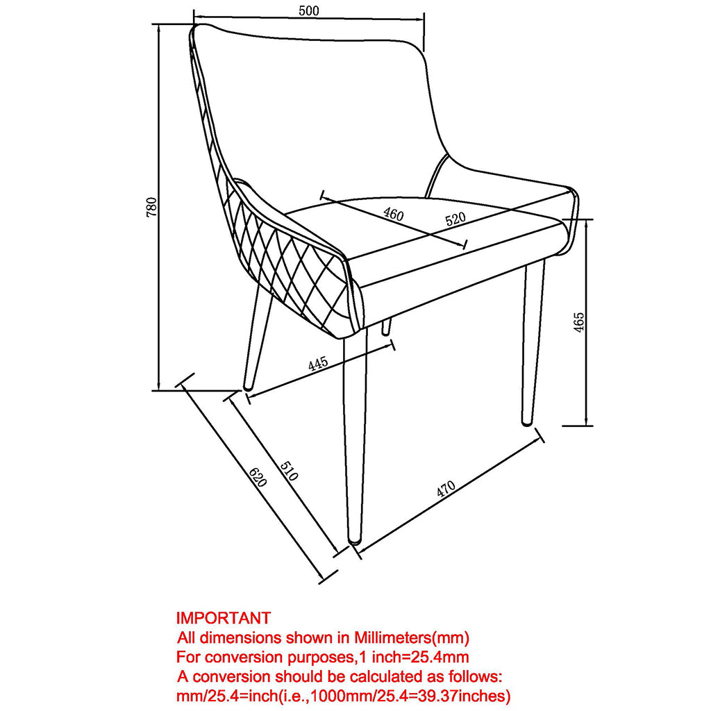 Bianca | Gray and Walnut MCM Dining Chairs, Set of 2, Fabric & Metal, 202-086GY/WAL