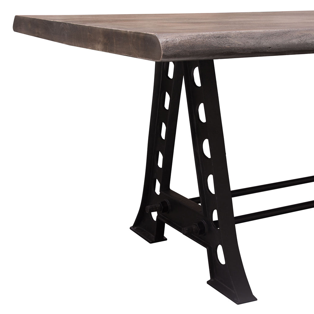 87" x 39" Artesia Dining Table, Live Edge Shape, Acacia Wood, 6 Seater