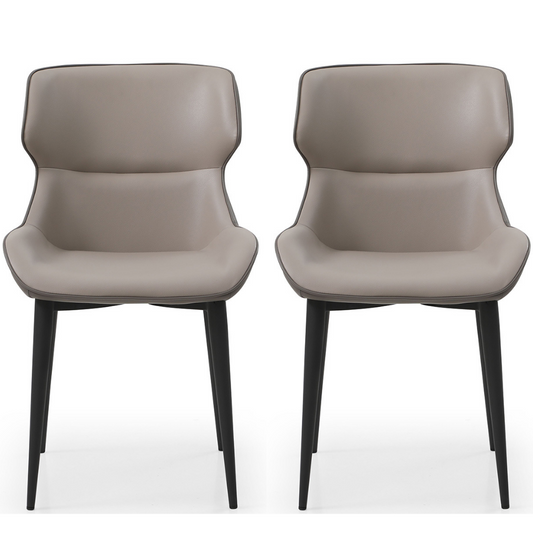 Morocco | Dining Chairs, Light Gray, Faux Leather, Steel Legs, DC1709P-LGRY