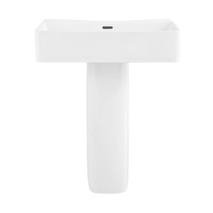Swiss Madison Concorde Square Two-Piece Pedestal Sink