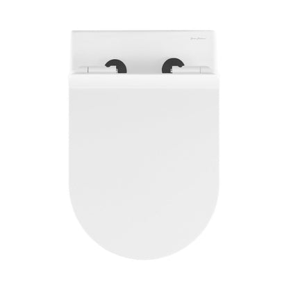 Swiss Madison St. Tropez Wall hung Toilet Bowl, Black Hardware