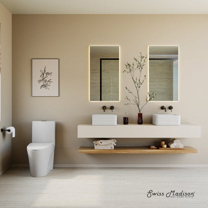 Swiss Madison St. Tropez One-Piece Elongated Toilet Vortex Dual-Flush in Matte White 1.1/1.6 gpf