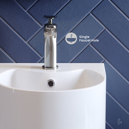 Swiss Madison Sublime Rounded Basin Pedestal sink