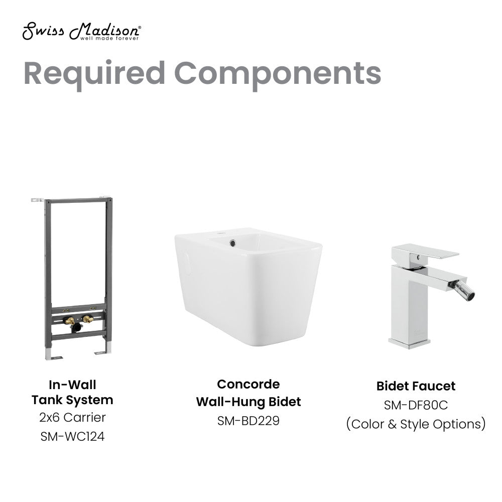 Swiss Madison Concorde Wall-Hung Bidet