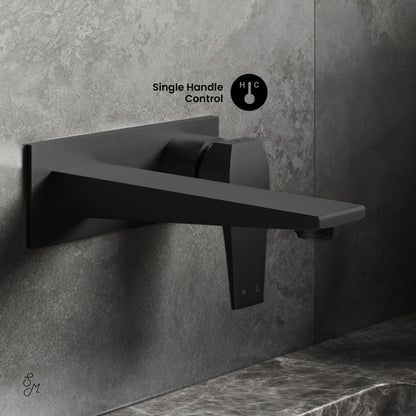 Swiss Madison Voltaire Single-Handle, Wall-Mount, Bathroom Faucet in Matte Black