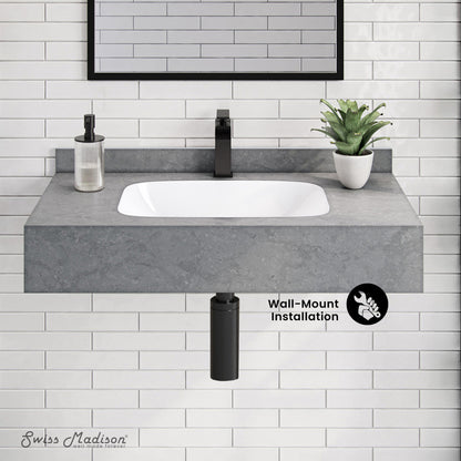 Swiss Madison Avancer 36'' Wall Mount Sink In Charcoal Grey