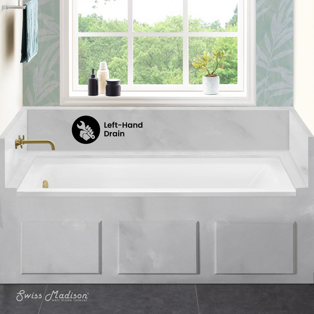 Swiss Madison Voltaire 60" x 30" Left-Hand Drain Alcove Bathtub