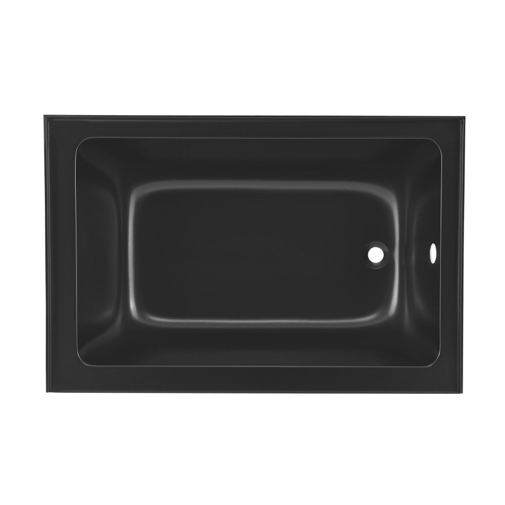 Swiss Madison Voltaire 48" x 32" Right-Hand Drain Alcove Bathtub with Apron in Matte Black