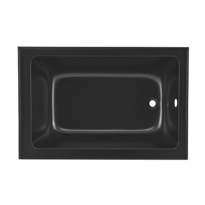 Swiss Madison Voltaire 48" x 32" Right-Hand Drain Alcove Bathtub with Apron in Matte Black