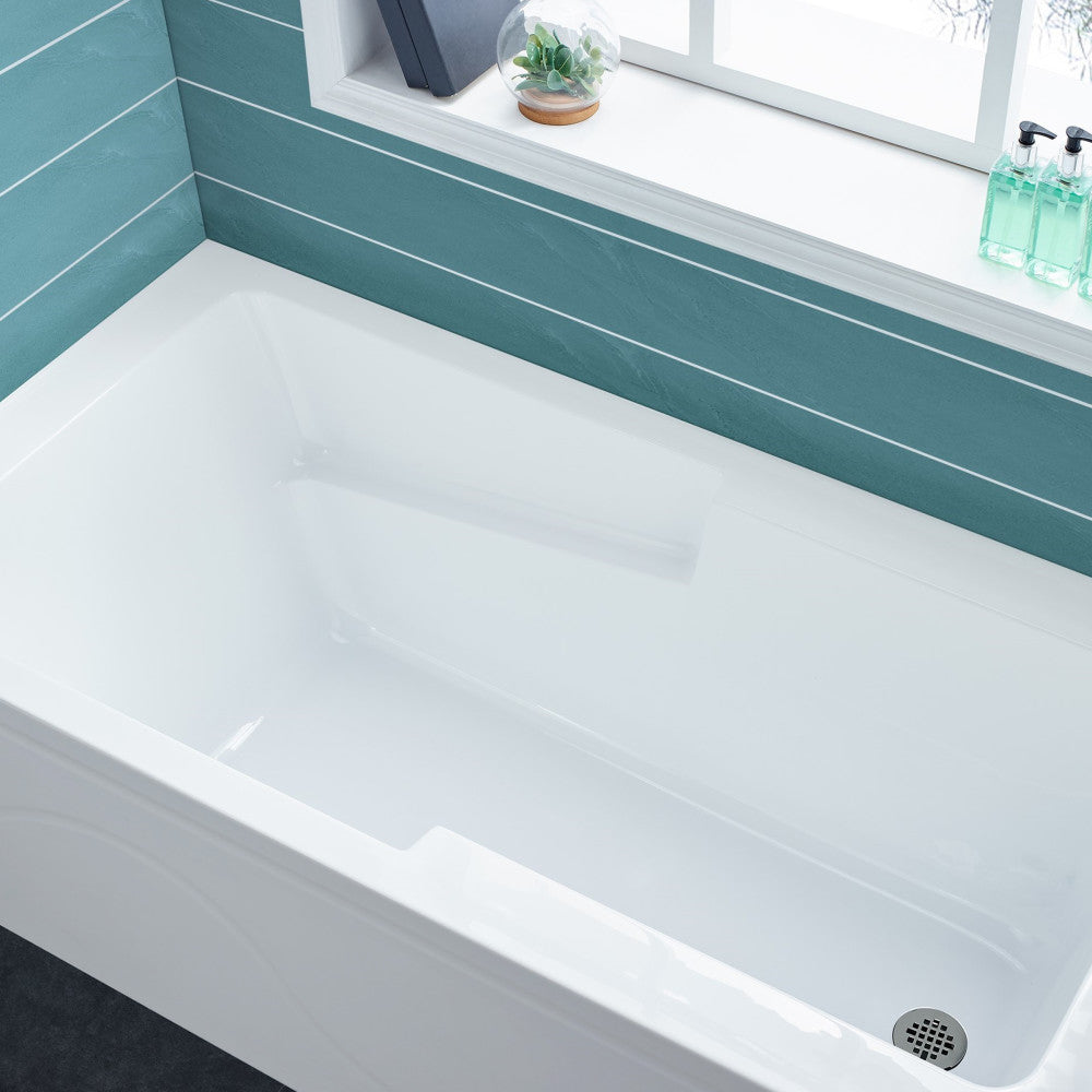 Swiss Madison Ivy 60" x 30" Right-Hand Drain Alcove Bathtub with Apron