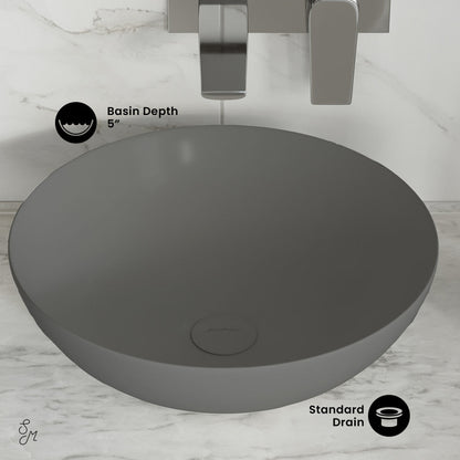 Swiss Madison Classe 16 Color Ceramic Sink in Matte Grey