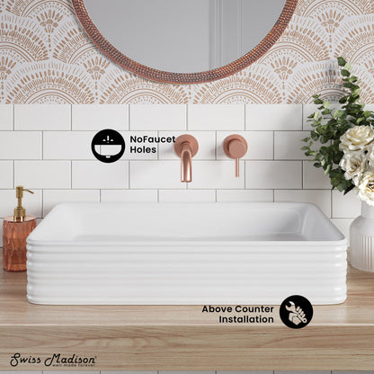Swiss Madison Adour 25'' Vessel Sink in White