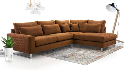 Maxima House Brown Sectional Sofa FLORA