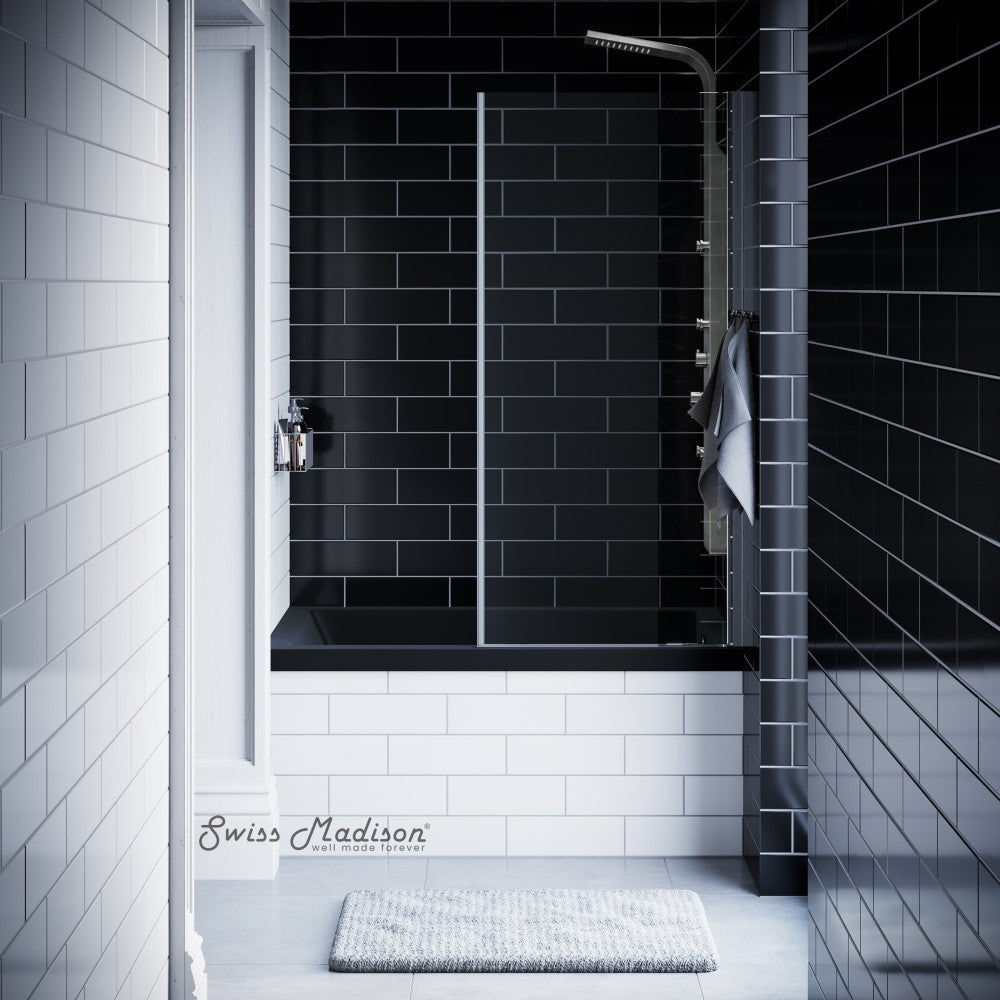 Swiss Madison Voltaire 48" x 32" Right-Hand Drain Alcove Bathtub in Matte Black