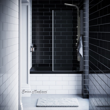 Swiss Madison Voltaire 48" x 32" Right-Hand Drain Alcove Bathtub in Matte Black