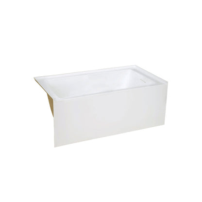 Swiss Madison Voltaire 48 x 32 Skirted Right Drain Soaking Apron Bathtub in Glossy White with Integrated Overflow, Drain Included