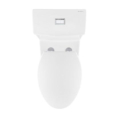 Swiss Madison Classe One-Piece 12" Rough-in 1.1/1.6 GPF Dual Top Flush Elongated Toilet in Glossy White