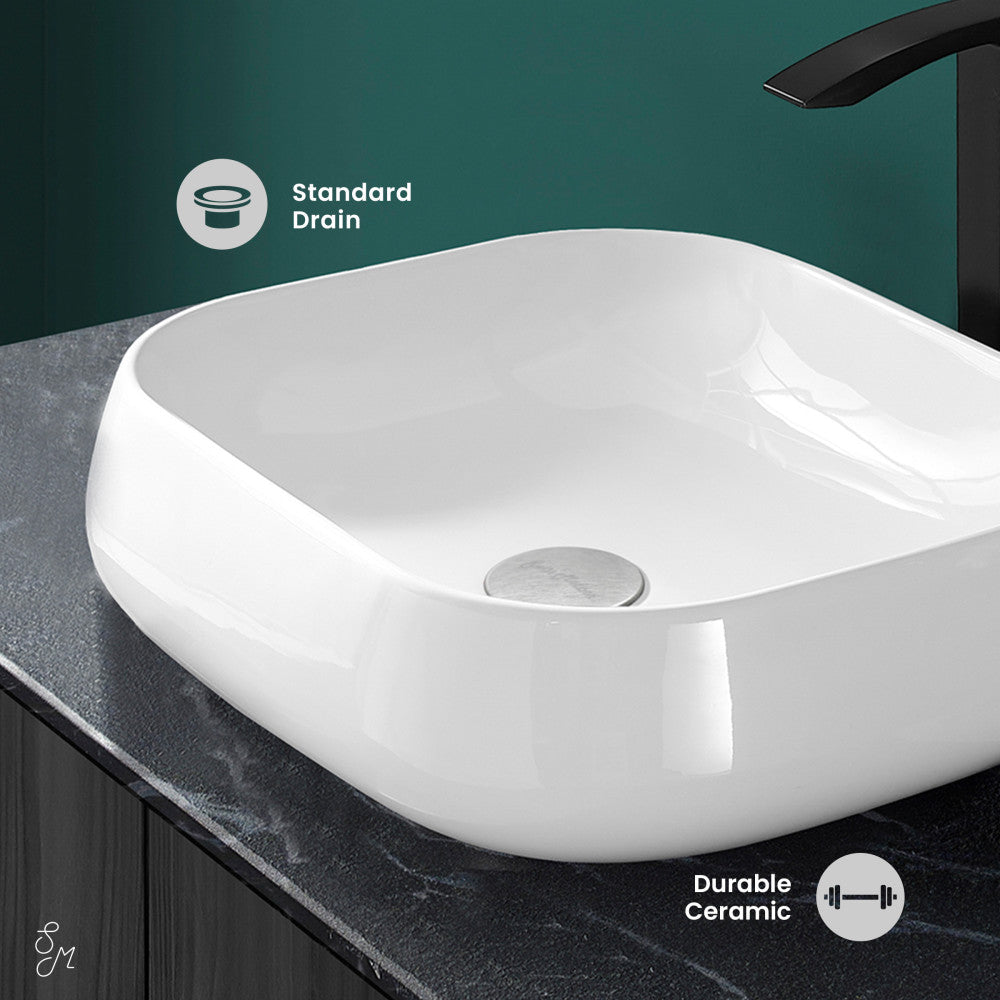 Swiss Madison Chateau 18 Square Ceramic Vessel Sink