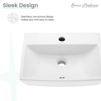 Swiss Madison Sublime Compact Ceramic Wall Hung Sink