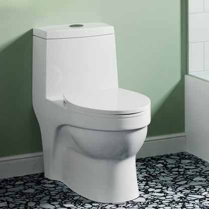 Swiss Madison Virage One Piece Elongated Toilet with Touchless Retrofit Dual Flush 1.1/1.6 gpf