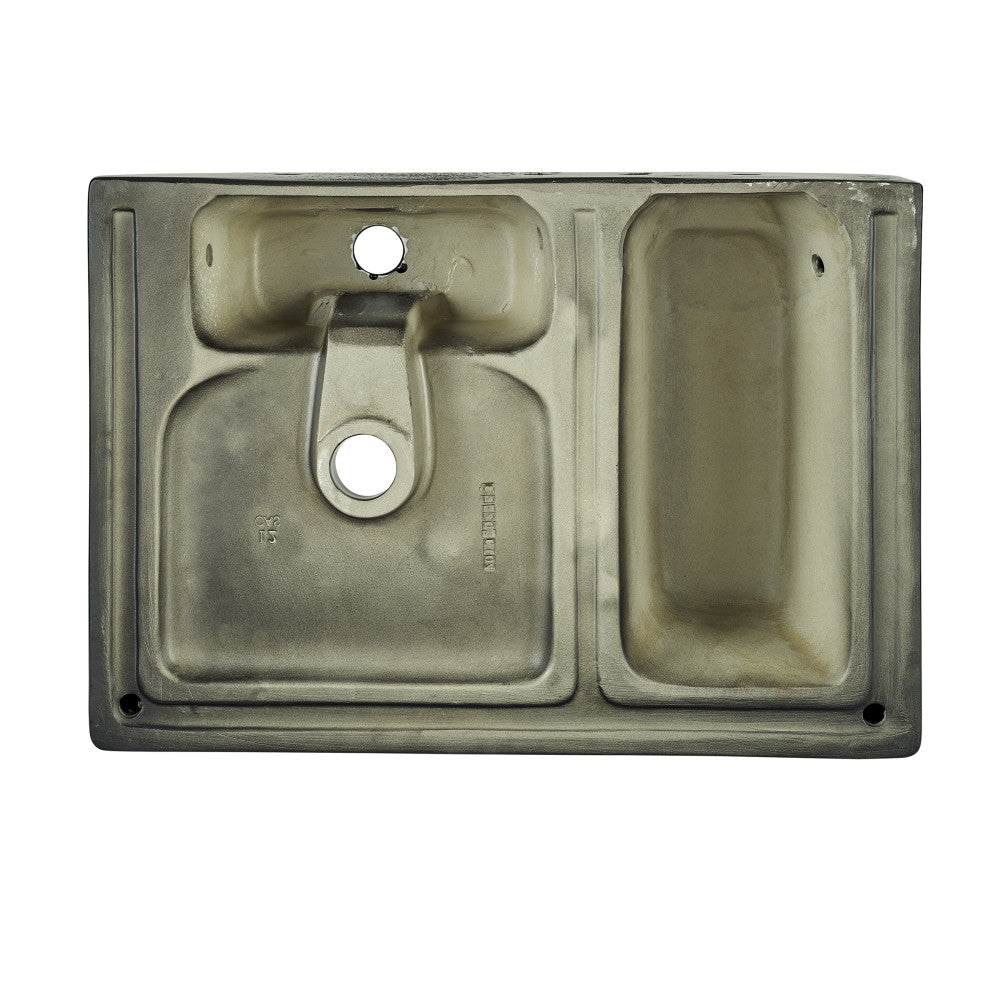 Swiss Madison St. Tropez 24 x 18 Ceramic Wall Hung Sink with Left Side Faucet Mount, Matte Black