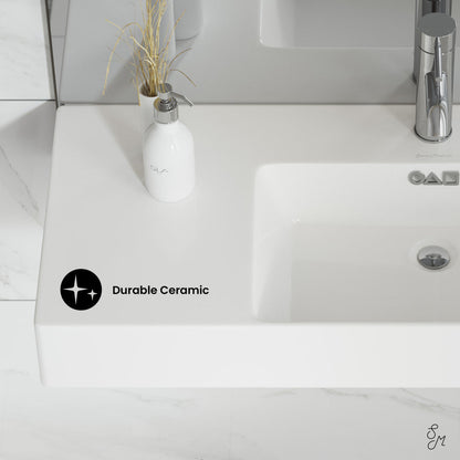 Swiss Madison St. Tropez 30" Rectangle Wall-Mounted Sink with Right Side Faucet Mount