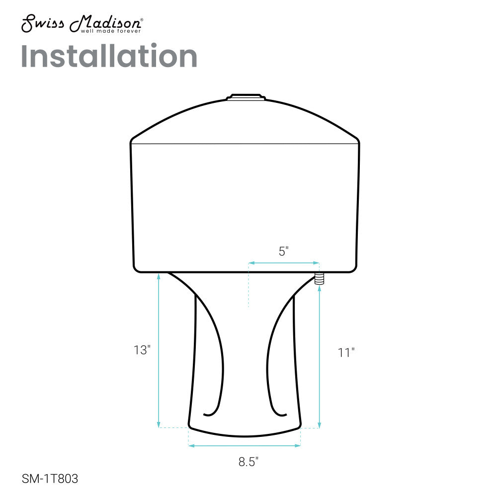 Swiss Madison Chateau One-Piece Elongated Toilet Dual-Flush 1.1/1.6 gpf