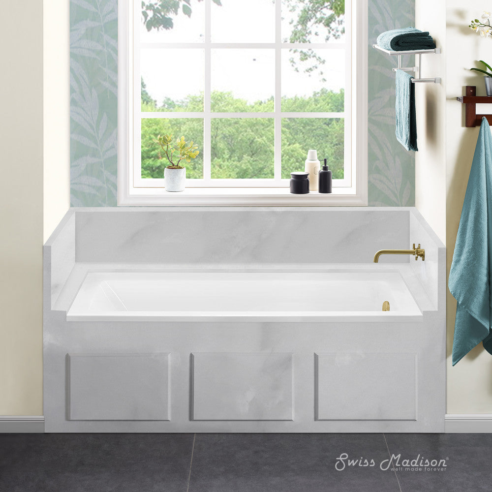 Swiss Madison Voltaire 66" x 32" Right-Hand Drain Alcove Bathtub