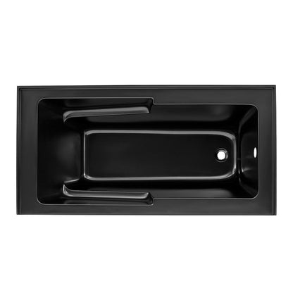 Swiss Madison Voltaire 60" x 30" Right-Hand Drain Alcove Bathtub with Apron in Matte Black