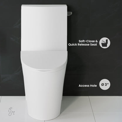 Swiss Madison St. Tropez One Piece Elongated Toilet Right Side Flush 1.28 gpf