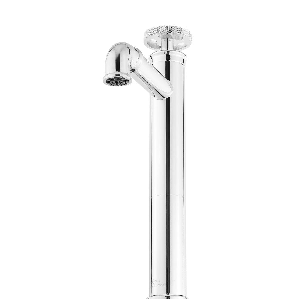 Swiss Madison Avallon Single Hole, Single-Handle Wheel, High Arc Bathroom Faucet in Chrome