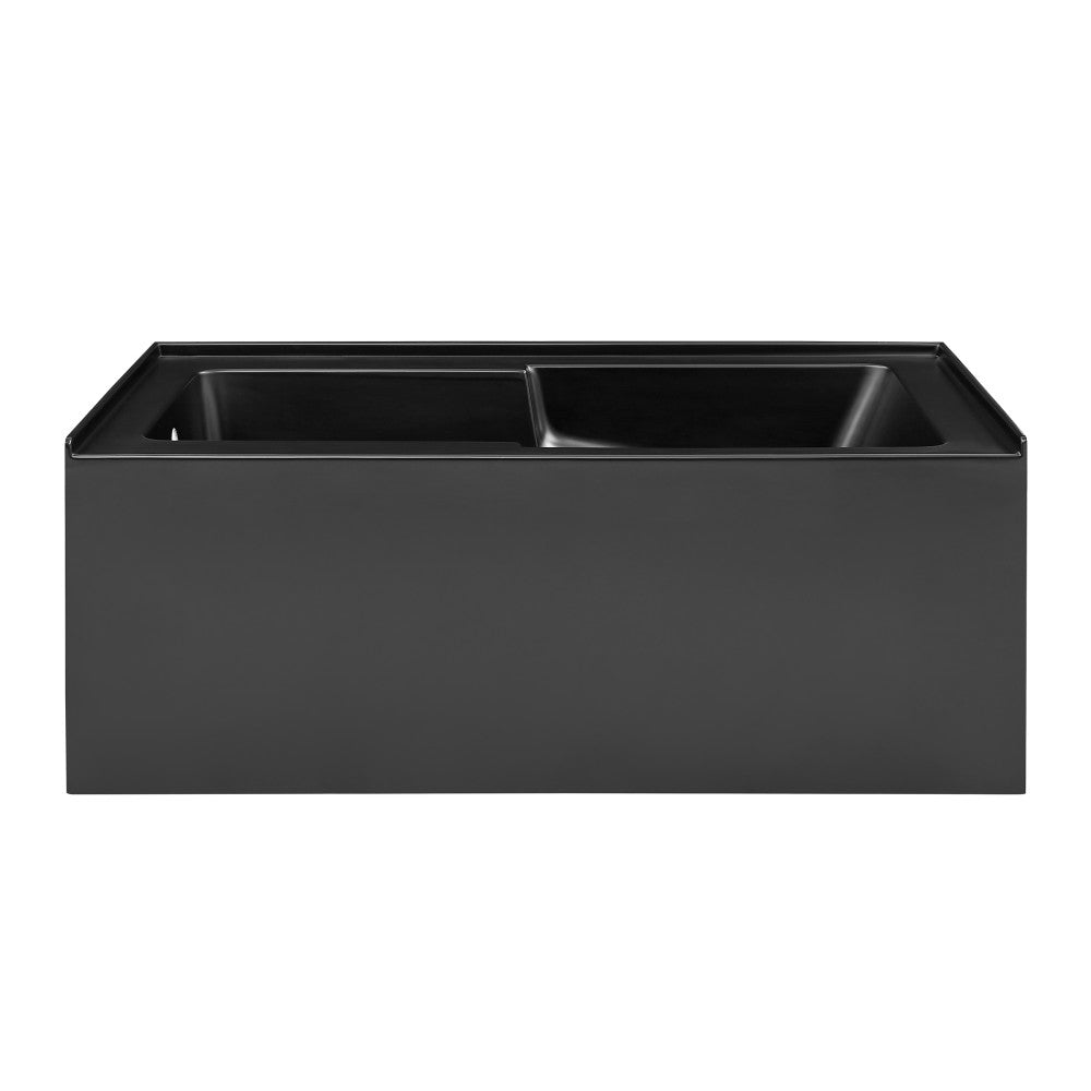Swiss Madison Voltaire 60" x 32" Left-Hand Drain Alcove Bathtub with Apron in Matte Black