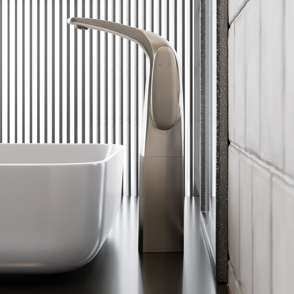 Swiss Madison Chateau Single Hole, Single-Handle, High Arc Bathroom Faucet in Brushed Nickel